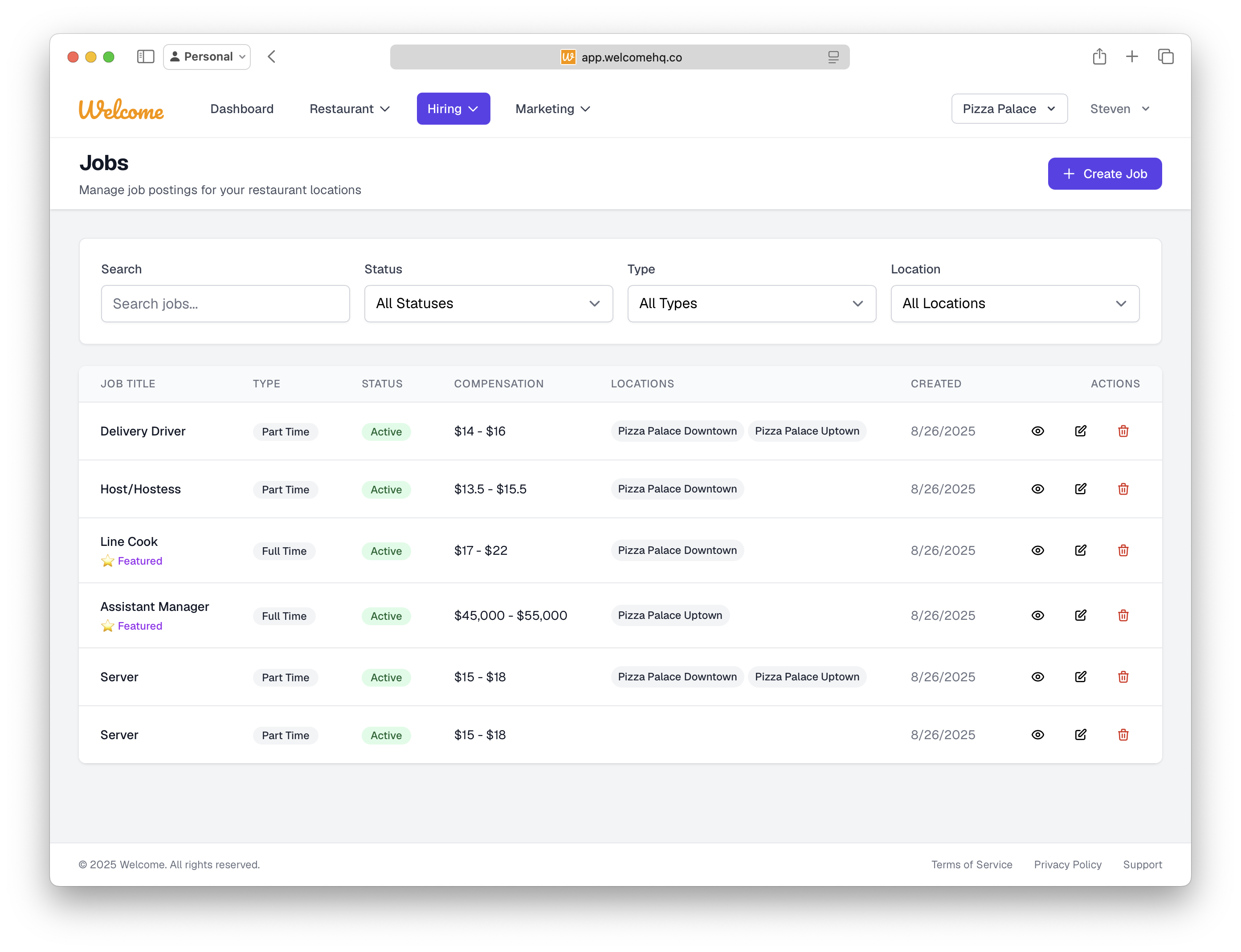 Hiring Management